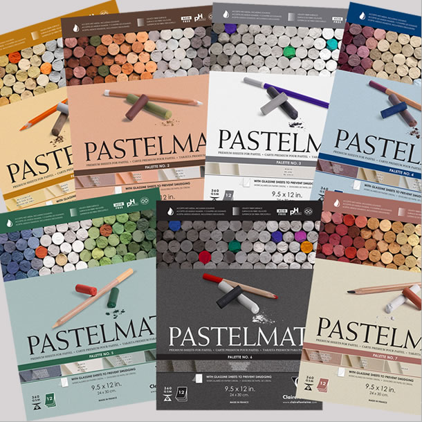 Clairefontaine Pastelmat Card Packs Assorted Colours 24x32cm 360gsm -  £13.40 - Pegasus Art