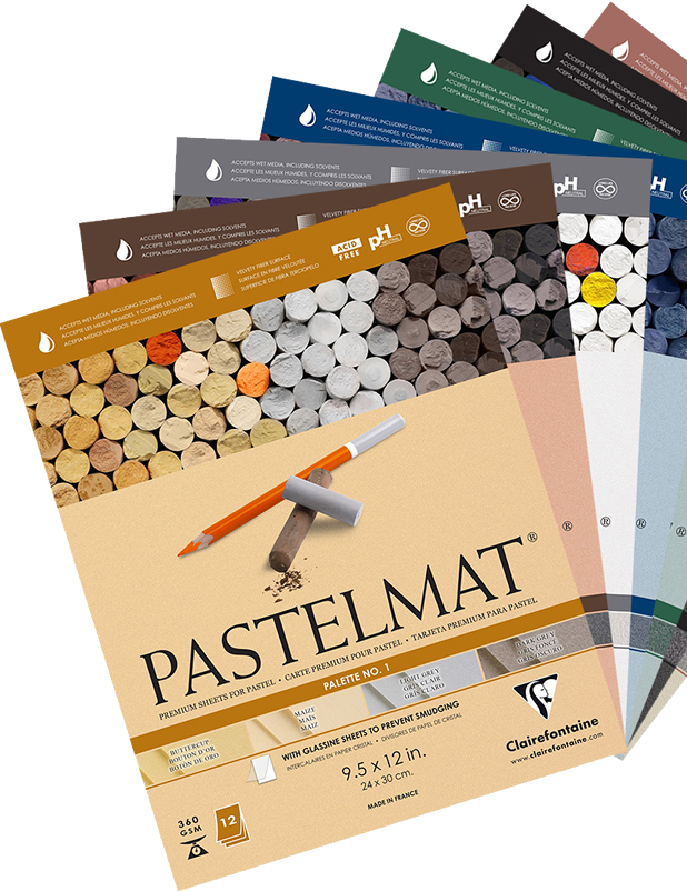 #960SW - Clairefontaine - Pastelmat Paper Samples - 4 Sheets - 6 1/2 x 8 1/2