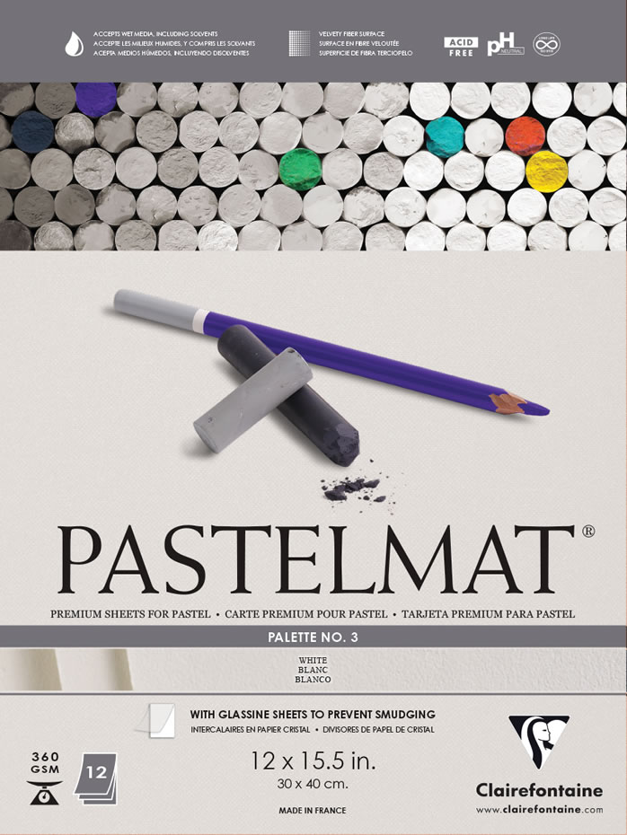 Clairefontaine Premium Pastelmat Pad, 7 inch x 9.5 inch, PL6