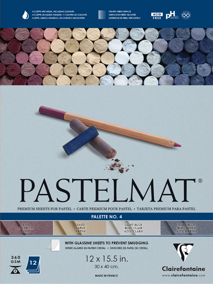 Clairefontaine Pastelmat Pad of A Colors - 12x16